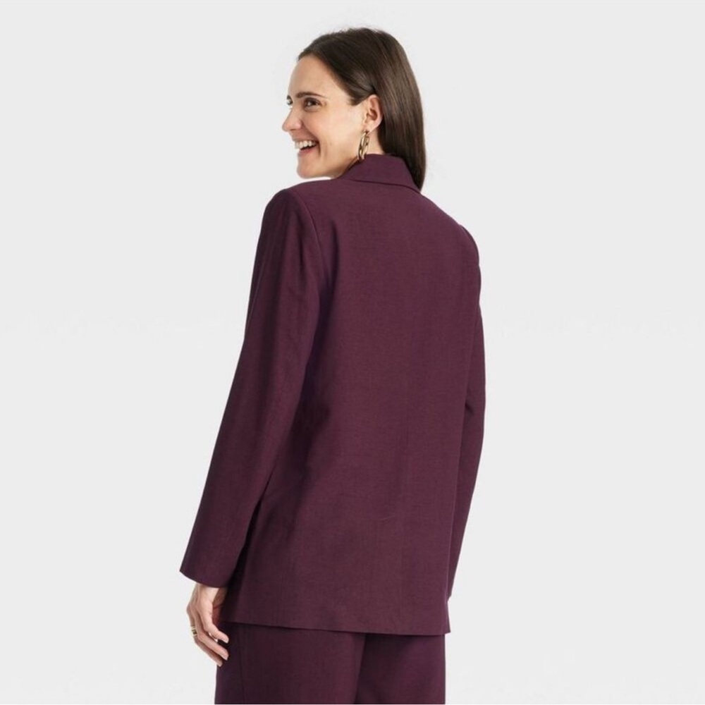 A New Day - Women's Double Breasted Blazer - Burgundy size Large. NWT - Picture 4 of 6